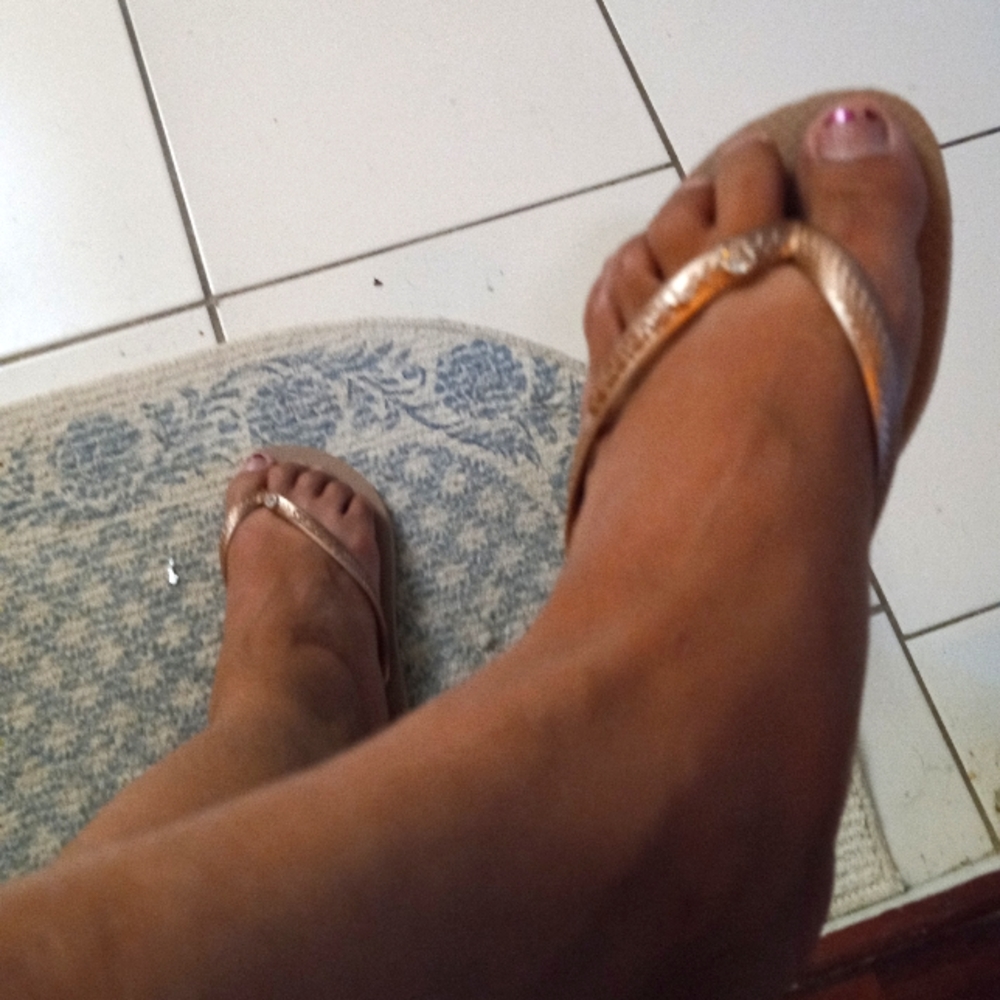 Havaianas slim Crystal Swarovski II flip flops  beige shine color women size 6W
